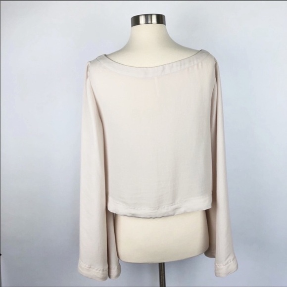 Free People Pink Bell Sleeve Blouse Pink Y2K - Picture 3 of 3